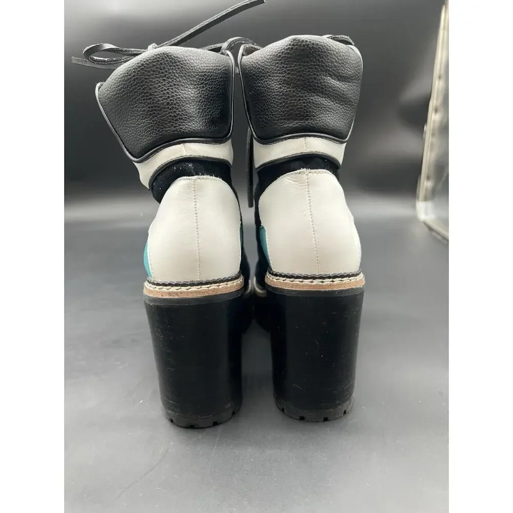 Steve Madden Jackie Colorful Block Hiker Platform Boots Size 7 #140